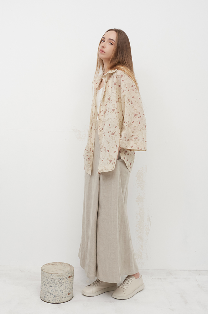 Штани хакама льон екрю (БР 93/1)